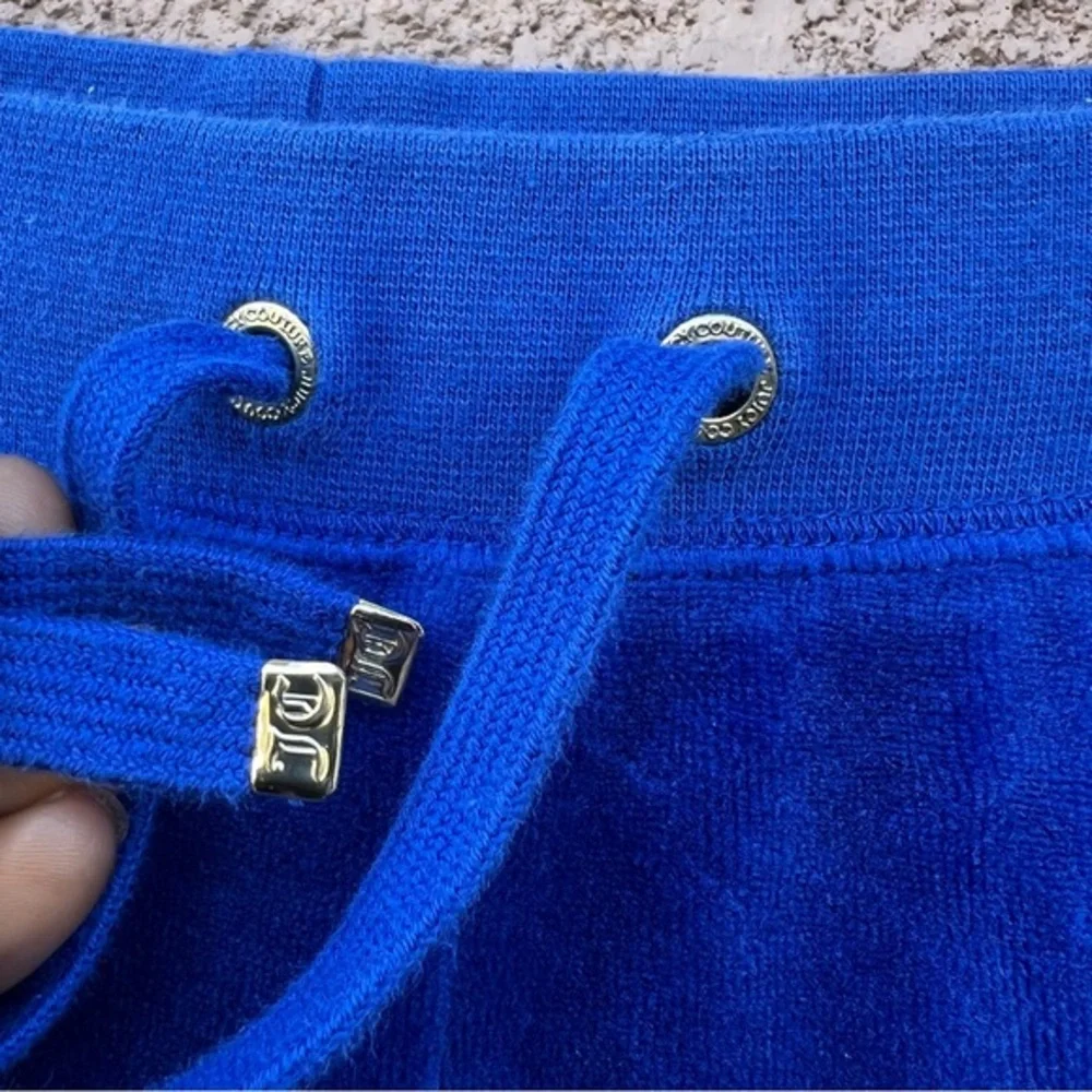 Juicy‎ Couture Jogger Pants Women's Size XS Blue Velour w Back Pockets Cozy Y2K - Picture 10 of 17